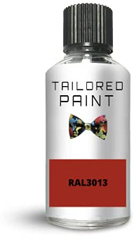 RAL3013 Tomato Red Enamel Gloss Touch Up Paint with Brush for Wood Ceramic Metal Plastic PVC Interior