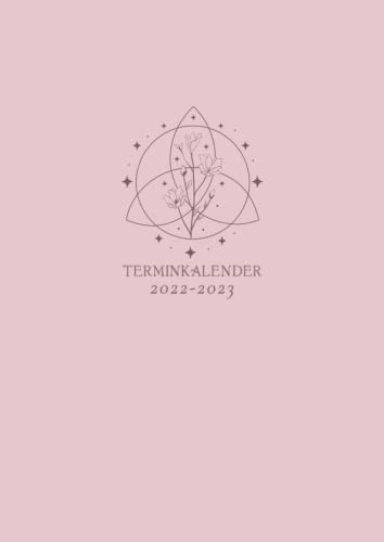 Terminkalender 2022 – 2023: Beginnt in Juni 2022 & endet in Mai 2023 | Wochenkalender mit Uhrzeiten 5 bis 23h Tag | 1 Woche auf 2 Seiten mit Zeit | A4 ... Buchkalender | Soft-Cover Boho Rosa
