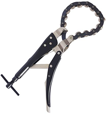 Wiltec Profi Kettenrohrschneider für Auspuffrohr Ø 19-80 mm, Rohrschneider für Stahl, Kupfer, Kunststoff, Kettentrenner aus Stahl