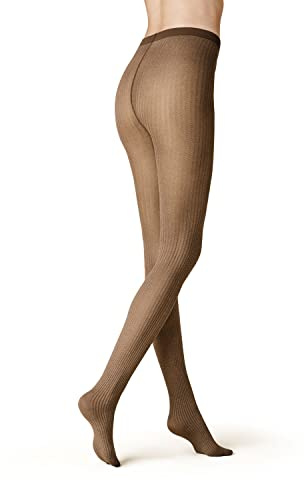 KUNERT Damen Strumpfhose Structure Rib Fashion 50 DEN Winter camel 42-44