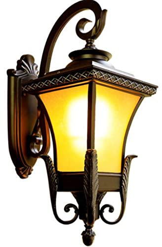 SXYSXYSXY Vintage Außenleuchte Europäischen Rustikal Wasserdicht Außen-Wandleuchte Wandlampe Aluminium Glas Wand-Außenleuchte E27 für Gartenpavillon Flur Veranden Eingänge