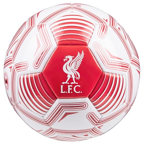 Liverpool F.C. Pallone da Calcio - Palloni da Calcio Taglia 3 4 5, Football Ball, Gadget Calcio Ufficiale (Bianco/Rosso, Taglia 3)