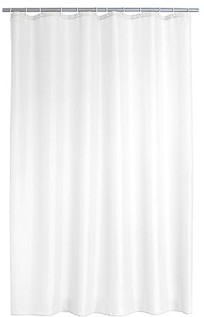 RIDDER Recycle-Duschvorhang Textil Clean inkl. Ringe weiß 180x200 cm
