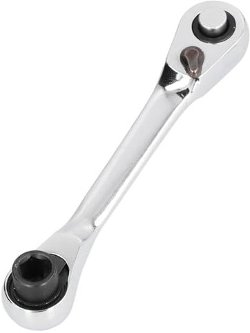 Treki Mini Llave de Trinquete de Zócalo de 1/4 Llave de Carraca de Reversible de 72 Dientes Llave Dinamométrica Hexagonal CR-V Herramienta de Trinquete Llave Allen Cerradura