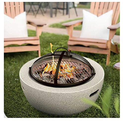 NOALED Braciere da Esterno Braciere - Grande braciere a Legna con falò - Griglia Metallica per Barbecue - per Patio Esterno con terrazza nel Cortile