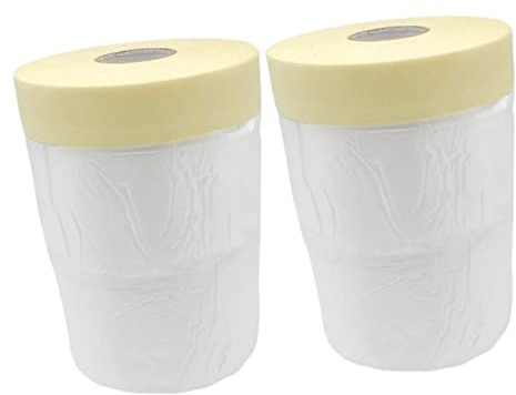 HOMSFOU 2piezas Cinta De Enmascarar y Resistente para Pintura Film Protector De Pintura para Renovaciones De Hogar y Automóviles