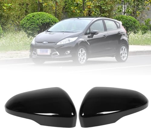 Couvercle de rétroviseur, 1 Paire Couvercle de Miroir Cache de rétroviseur Compatible avec Ford Fiesta MK7 2008-2017