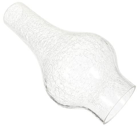 Homoyoyo Hitzebeständiger Lampenschirm Für Petroleumlampe Aus Glas Mit Rissstruktur Winddicht Und Langlebig Klarer Lampenüberzug Für Öllampen Passend Für Vintage Und Rustikale Wohnstile