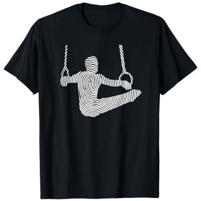 Turner Gymnastik Ringeturnen Fingerabdruck Jungen Turnen T-Shirt