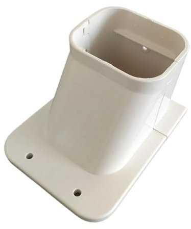 Protección de tuberías de aire acondicionado Cubierta de tubería Cubierta decorativa de PVC for mangueras de aire acondicionado central y split Tapa de entrada de pared Acoplamiento de codo plano de 9