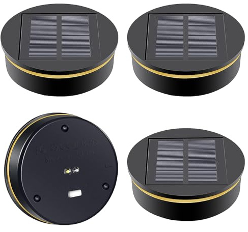 2 stycken solcellslampor ersättning topp 8 cm, solcellslampor reservdelar med varm/vit LED, 800 mAh solcellslåda, trädgård LED-solmoduler, ersättning för solcellslampor lyktlock, hängande lyktor och