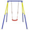 CCLIFE Columpio Infantil MAX.180kg Asiento Columpio Jardin Exterior para Niños con Estructura de Metal Altura Ajustable ZERRO