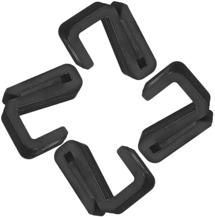 4 Stück Schwarze Pp Z-haken zum Aufhängen von Kleidung, Multifunktional | Mikrowellenablagen und Kleiderschrank, Platzsparende Ausführung, 2mm Kunststoff