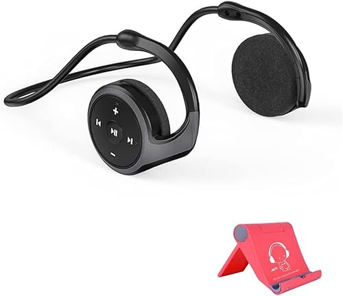 Cuffie Sportive Bluetooth Wireless, Auricolari Leggeri Pieghevoli con Audio Stereo HiFi, Scheda di Memoria di Supporto, Comode Cuffie On-Ear per La Corsa in Bicicletta Palestra, Black
