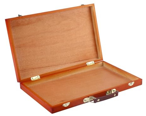 TAIZhiChen Valise de Rangement Rectangulaire en Bois pour Peinture et Fournitures Artistiques pour Adultes