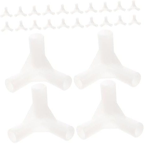POPETPOP 24 pièces Lot de Connecteurs Plastique pour Poteaux de Tente Voies Accessoires pour Abris Camping et Pavillon Jardin Raccords Solides pour Structure de Tonnelle