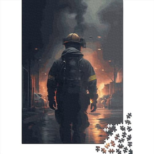1000-teiliges Puzzle für Erwachsene, Feuerwehr-Flammenpuzzle, Kinderpuzzle, Papierpuzzle, Familienspielzeug, 38 x 26 cm / 1000 Teile