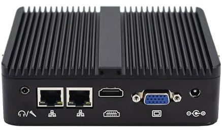 WEIDIAN Industrie PC Lüfterloser Mini PC J5005, 8GB RAM 128GB SSD, 2RS232 COM, 2Gigabit LAN, HD+VGA, Win11 Lüfterlos Industrial Fanless Embedded Mini Computer Linux Auto Power On