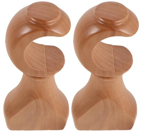 Toyvian Support De Tringle À Rideaux en Bois Lot De 2 Base De Fixation Murale Et Plafond pour Chambre Salon Et Bureau Kit De Support pour Tringles Classiques Montage Stable