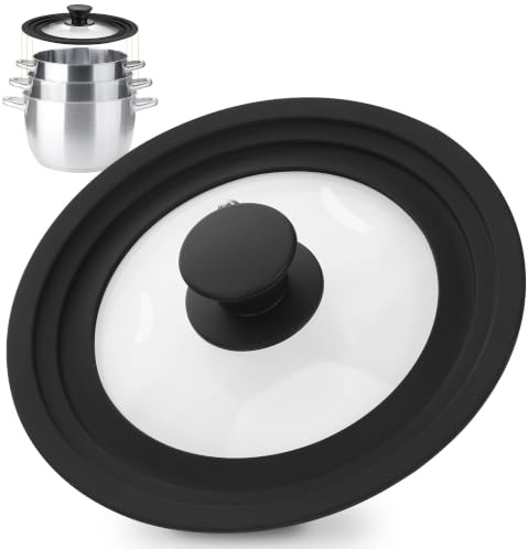 JIZZU Tapa Sarten Universal para Ollas y Sartenes de 16–18–20cm de Diámetro