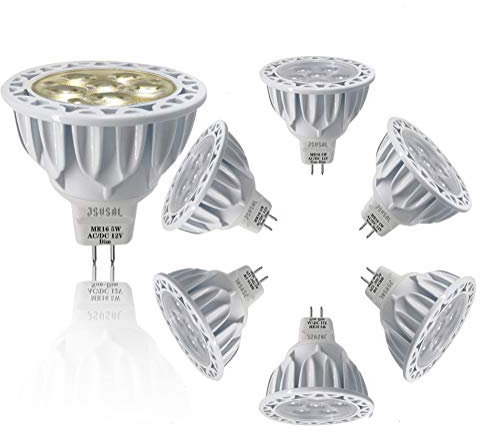 6-Pack, non dimmerabile MR16 LED Bulbs,5 W 650 lm 40 gradi, equivalente a 35-50 W alogen,Natural White 4000 K 12 V Low Voltage MR16 GU5.3 Spotlight Bulb for Outdoor Landscape Flood Track Lighting