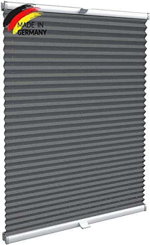 Konfigurieren Sie Ihr eigenes Plissee zum Kleben | Plissee ohne Bohren nach Maß für Türen & Fenster | Sichtschutz für Fenster, Blickdichte Rollos in Crushed Optik