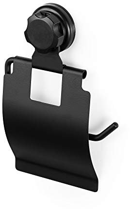 Compactor Portarrollos de Papel Higiénico BESTLOCK BLACK, Tamaño M, 14,8x3,3x22,5(h) cm, Negro,