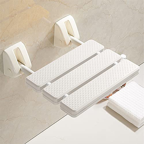 MYEBP Duschklappsitz, Duschstuhl Wandmontage Duschsitz Klappbar Duschhilfe Dusche Klappsitz Klappbar, Für Schwangere, Senioren, Behindert Last Von 150 Kg
