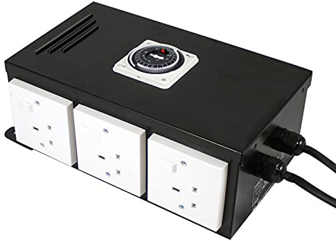 Senua Contactor Relay Built in Timer Switch 4/6/8 Way 26A 6KW Hydroponics Grow Light Controller System Switch UK (6 Way)