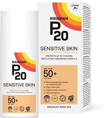 RIEMANN P20 SPF50 Sensitive Sun Cream 100 ml, White