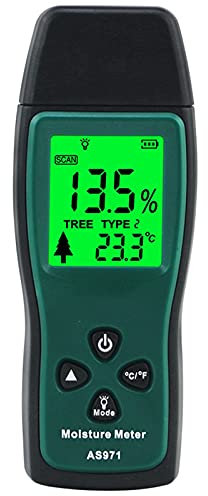 Igrometro Professionale Misuratore di umidità digitale for materiali in legno e materiali da costruzione Misuratore multifunzionale del tester di umidità del fieno
