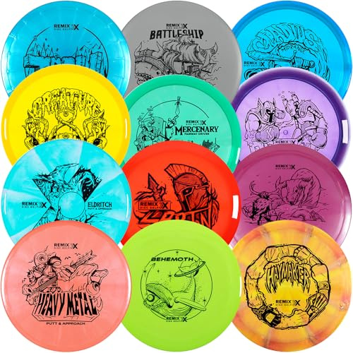 Remix Disc Golf Sport Plastic 12-Count Variety Pack - Molds and Colors May Vary