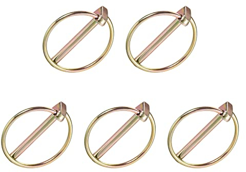 METALLIXITY 5Stk Klappsplint mit Ring (4.5mmx36mm) Karbonstahl Klappe Stifte Sperre Klammern Verschluss Pin - für House Aufbau Traktoren Anhänger Lkw Rasenmäher Wagen