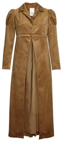 CHIC STAR Womens Corduroy Duster Jacket, Khaki, 1X