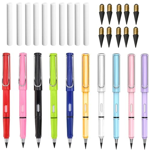 DOETYD 10pcs Infinity Pencils Durable Writing Everlasting Pencil Forever Inkless Pencil