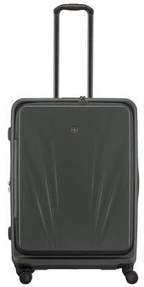 WENGER Skyon Large Hartschalenkoffer mit 4 Rollen, Trolley, Groß, 103 (120) l, Sicherheitsschloss, Damen Herren, Reisen Urlaub, Anthrazit, 653567