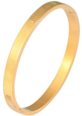 MILAKOO Damen Edelstahl Armreif Oval Bangle Frauen Stapelbar Manschette Armband Freundschaft Armbänder für Party Hochzeit Geburtstag