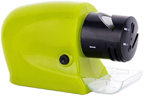 Sunicon Aiguiseur de couteaux électrique, outil d'affûtage multifonctionnel, angle d'affûtage réglable, compact pour un rangement facile, base stable et antidérapante pour la (big box)