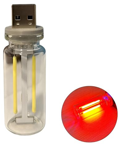 ohfruit Retro Auto Lampen USB LED Auto Innenraum Atmosphäre Lichter USB Automotive Innenraum LED Lampe Mini Fahrzeug Innenraum LED Licht für Auto Schlafzimmer Flur Rot