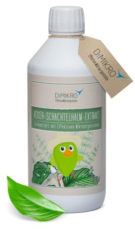 DIMIKRO Ackerschachtelhalm-Extrakt - fermentiertes Konzentrat - 500 ml | Natürliches Pflanzenstärkungsmittel mit Effektiven Mikroorganismen - ideal für pilzanfällige Pflanzen im Garten