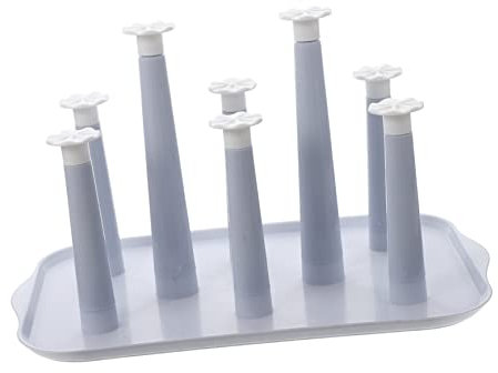 DRESSOOS Rastrelliera Scolabottiglie Plastica Per Bicchieri E Borracce Porta Bicchieri Con Design Moderno E Spazioso Accessorio Cucina Per Asciugatura Veloce E Organizzazione