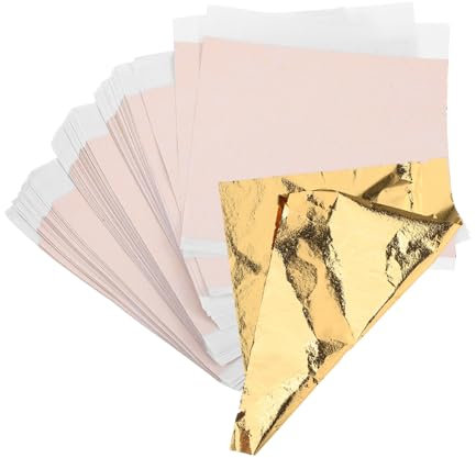 Tofficu 100blätter Imitation Goldfolie Für Bastelbedarf Goldene Flakes Für Kreative -projekte Kunst Und Dekoration Leicht Anzuwenden Und Langlebig