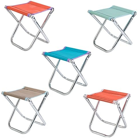 BESPORTBLE Sgabello Pieghevole Portatile per Campeggio da Viaggio da Pesca Leggero e Robusto per Escursioni all Aperto e Attività Outdoor Colore Casuale