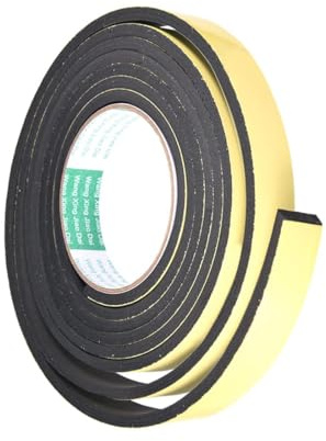 MACHSWON 2 Pcs Sealing Foam Tape 20mm Wide 5mm Thick 3m/9.8ft Long, Self-Adhesive EVA Weatherproof Tape for Window, Door Insulation & Automotive Soundproofing