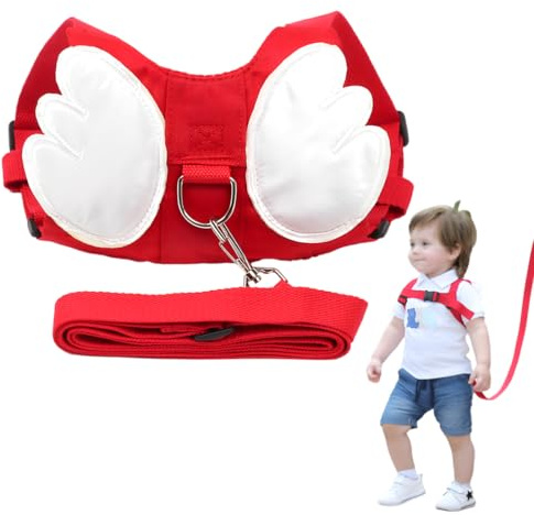XYTAHDM Zaino per Bambini Antismarrimento, Guinzaglio per Bambini, Imbracatura di Sicurezza Bambini,Pettorina Bambini 1,2M, per Bambino e Bambino Imparare A Camminare(Rosso)