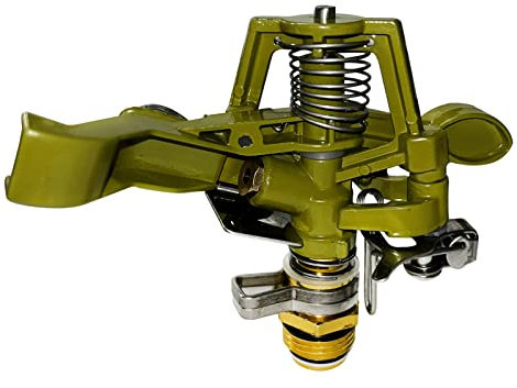 Sprinkler à Impact en Laiton, pulvérisateur de pelouse gaigneur à 360 degrés réglable avec Buses pour la pelouse de terrasse en Herbe