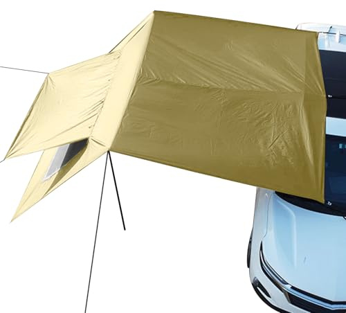 Toldo retráctil – Toldo impermeable | Toldos manuales | Toldo para coche, toldo para exteriores, plegable con protección UV – alojamiento lateral con pantalla para acampar sobre La