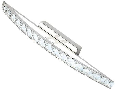 WOONEKY Lampada da Bagno Applique da Parete per Specchio LED 10w 44cm in Cristallo Trasparente Antiruggine ed Ergonomica Bagno Luce Bianca senza Sfarfallio per Illuminazione Trucco