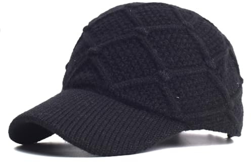YAMEE Cappello Baseball Invernale Donna a Maglia,Cappellino Donna con Visiera Caldo Traspirante,Berretto Baseball Unisex Regolabile,Ideale per Sport e Uso Quotidiano