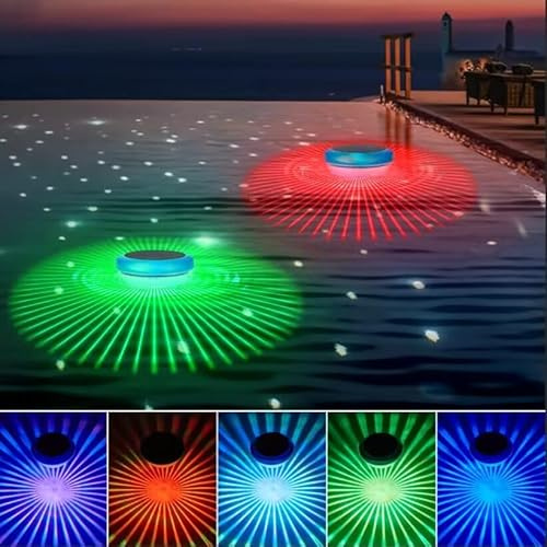 Solar Poolbeleuchtung,Pool Licht mit Bunten Lichtershow für Pool Deko (2)
